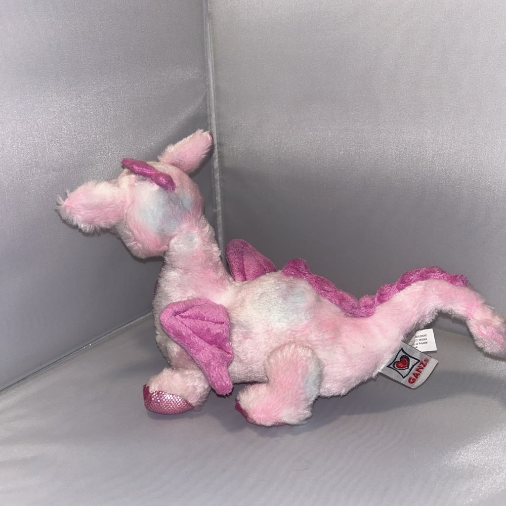 GANZ WEBKIN PINK WHIMSY DRAGON SHIMMERY PLUSH STUFFED ANIMAL NO CODE - Picture 4 of 6